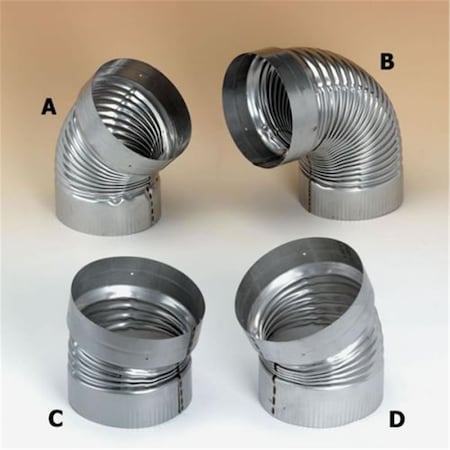 Selkirk 6 in. Homesaver Roundflex 90 deg Corrugated Elbow 21657